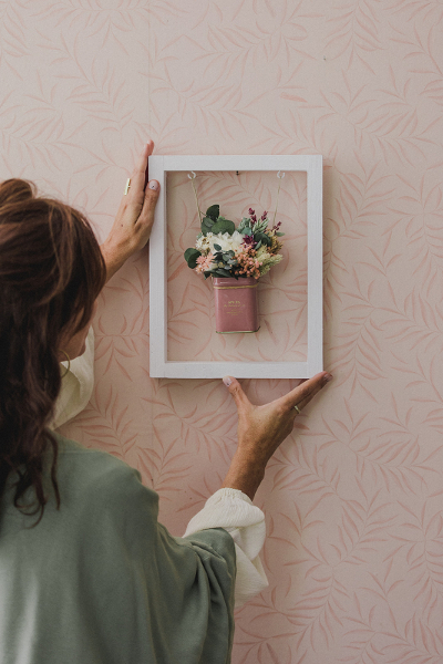 Columpios con flores preservadas